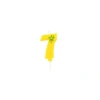 Yellow Birthday Candle Number "7", 1 pc.
