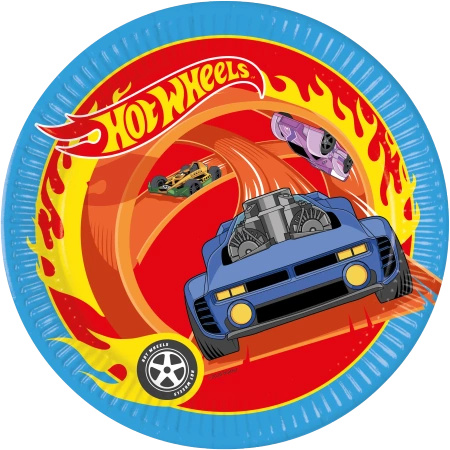 Paper plates "Hot Wheels", 23 cm, 8 pcs