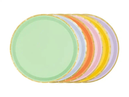 Paper Plates "Assorted Colors", 21 cm, 6 pcs