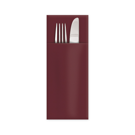 Premium Airlaid cutlery bags-serviettes, maroon, 40 x 32 cm 50 pcs.