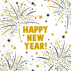 Serwetki 3-warstwowe "Happy New Year", 33 x 33 cm, 20 szt.