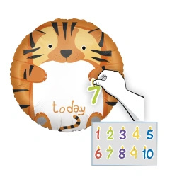Foil balloons “Personalized Tiger Zoo” 46 cm, 1 pcs