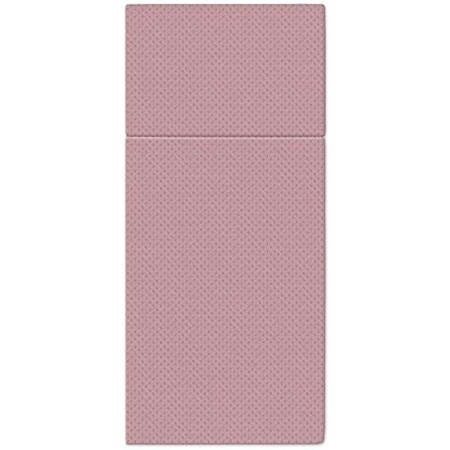 Softpoint napkin pockets for cutlery, embossed, dusty pink, 38 x 32 cm, 50 pcs