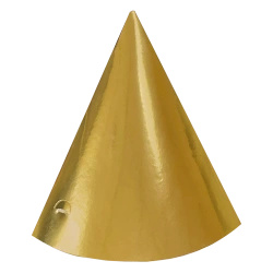 Paper Party Hats Gold Party 6 pcs