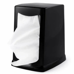 Napkin dispenser 1/8 33 x 33 cm, black, plastic, Clarina, 1 pc