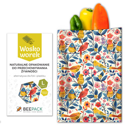 Beeswax bags “Birds” L 23×32 cm, 1 pc