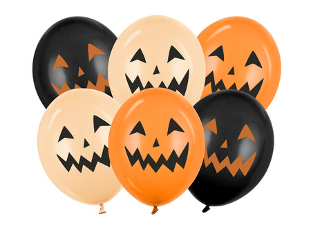 Latex Balloons “Pumpkins – Halloween”, mix 30 cm, 6 pcs.