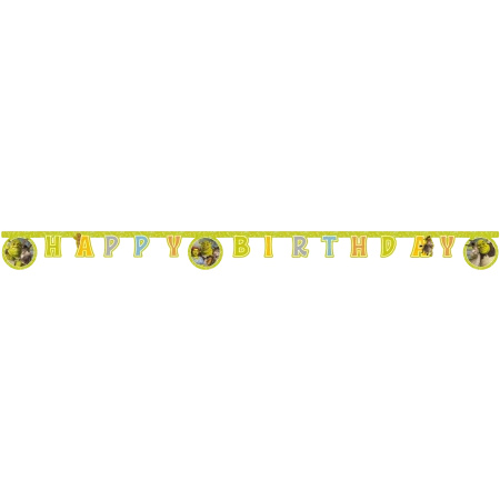 Baner urodzinowy papierowy "Shrek" 2 m, 1 szt.