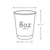 Kubek papierowy dwuściankowy czarny 250 ml, śr. 80 mm 25 szt.