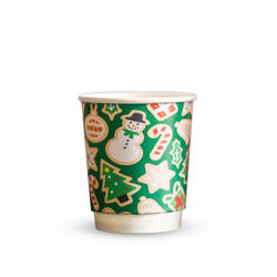 Christmas paper cup 250 ml, ¶. 80 mm 25 pcs.