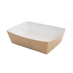 Deep kraft paper tray 9 x 6 x 3 cm 100 pcs.