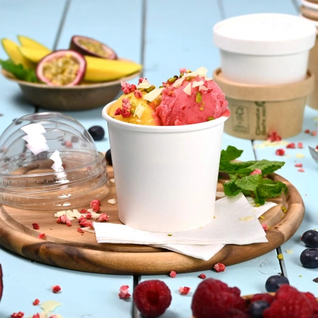 Paper cup for ice cream white 300 ml, 92 mm dia, 50 pcs.