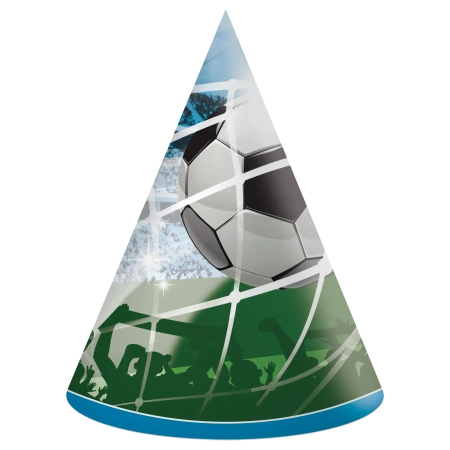 Paper Party Hats Football 6 pcs