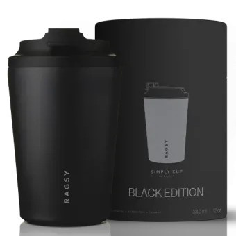 Kubek termiczny RAGS'y Simply Cup Ceramic All Black 340 ml 1 szt.