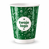 Kubek świąteczny z Twoim logo - Kubek papierowy, dyspersja, 350 ml, śr. 90 mm, POŁYSK, 1000 szt.