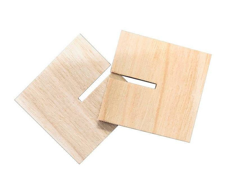 KIT: Pizza box, beveled corners, white 32 x 32 x 3.5 cm 100 pcs. + support 100 pcs.