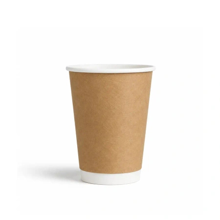 Kubek papierowy dwuściankowy kraft, połysk, dyspersja 350 ml, śr. 90 mm 25 szt.