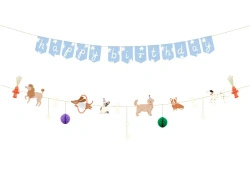 Baner papierowy "Happy Birthday Pieski", 2,1 m, 1 szt.