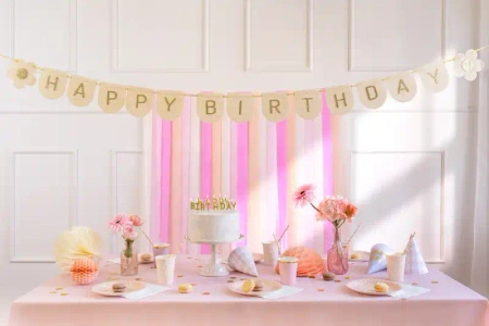 Felt Banner "Happy Birthday", 3.0 m, 1 pc
