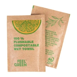 Wet wipes 100% Flushable 7 x 10 cm 300 pcs.
