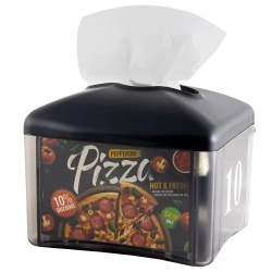 Clarina Napkin Dispenser 10 x 20 cm black plastic, 1 pc.