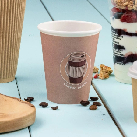 Paper cup dispersion "Coffeebreak" 250 ml, ¶. 80 mm 50 pcs.