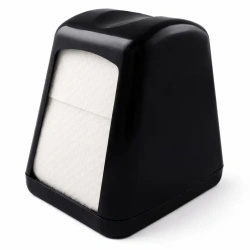 Napkin dispenser 17 x 17 cm, black, plastic, Clarina, 1 pc