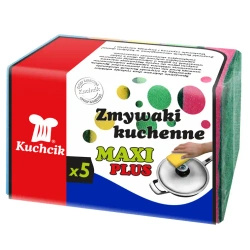 Gąbki do zmywania naczyń Kuchcik Maxi Plus 5 szt.