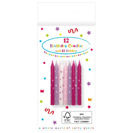 Birthday Candles "Unicorn", 12 pcs.