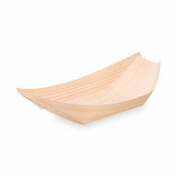 Wooden bowl "boat" 18 x 10.5 cm 100 pcs.