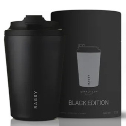 RAGS'y Simply Cup All Black Thermal Ceramic Mug 340 ml, 1 pc.