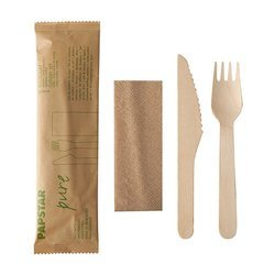 Cutlery set with napkin PURE 50 pcs.