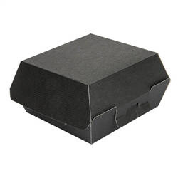 Thermal burger box black, size "S", 13 x 12,5 x 6,2 cm 50 pcs