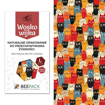 Waxwork "Cats" size "L" 36 x 36 cm 1 pcs.