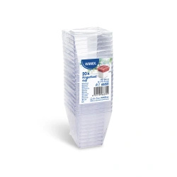 PET Lid for Container , 7,7 x 7,7cm, 20 pcs.