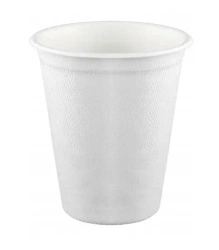 Kubki z trzciny cukrowej, Białe, 300 ml, 50 szt.