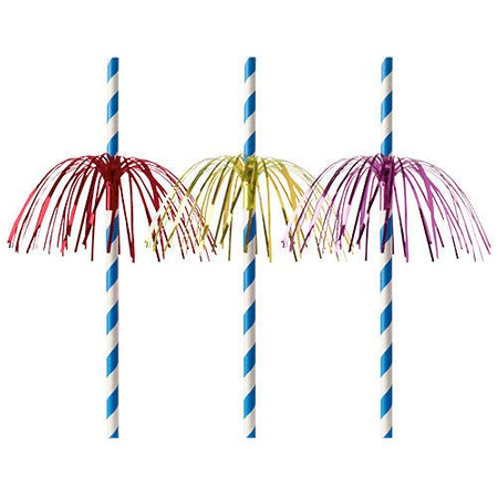 Paper straws "Fireworks" 6/200 mm 50 pcs.