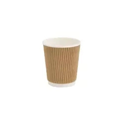 Brown corrugated paper cup, dispersion, 250 ml, ¶. 80 mm 25 pcs.