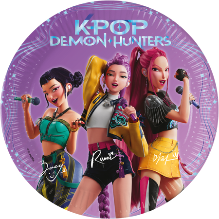 Paper plates "K-POP", 20 cm, 8 pcs