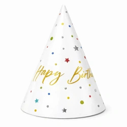 Paper Party Hats Birthday candles 6 pcs