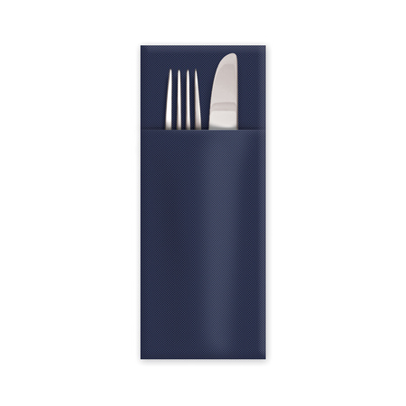 Premium Airlaid cutlery bags-serviettes, navy blue, 40 x 32 cm 50 pcs.