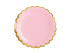 Paper Plates "Light Pink", 18 cm, 6 pcs