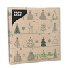 Serwetki 3-warstwowe "X-Mas Trees" 1/4 33 x 33 cm 20 szt.