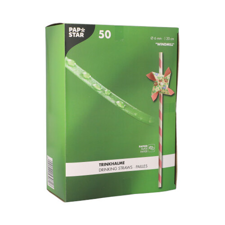 Paper straws "Windmill" 6/200 mm 50 pcs.