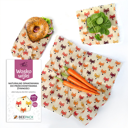 Wax "Foxes" Pack 1 x "S", 1 x "M", 1 x "L" 3 pcs.