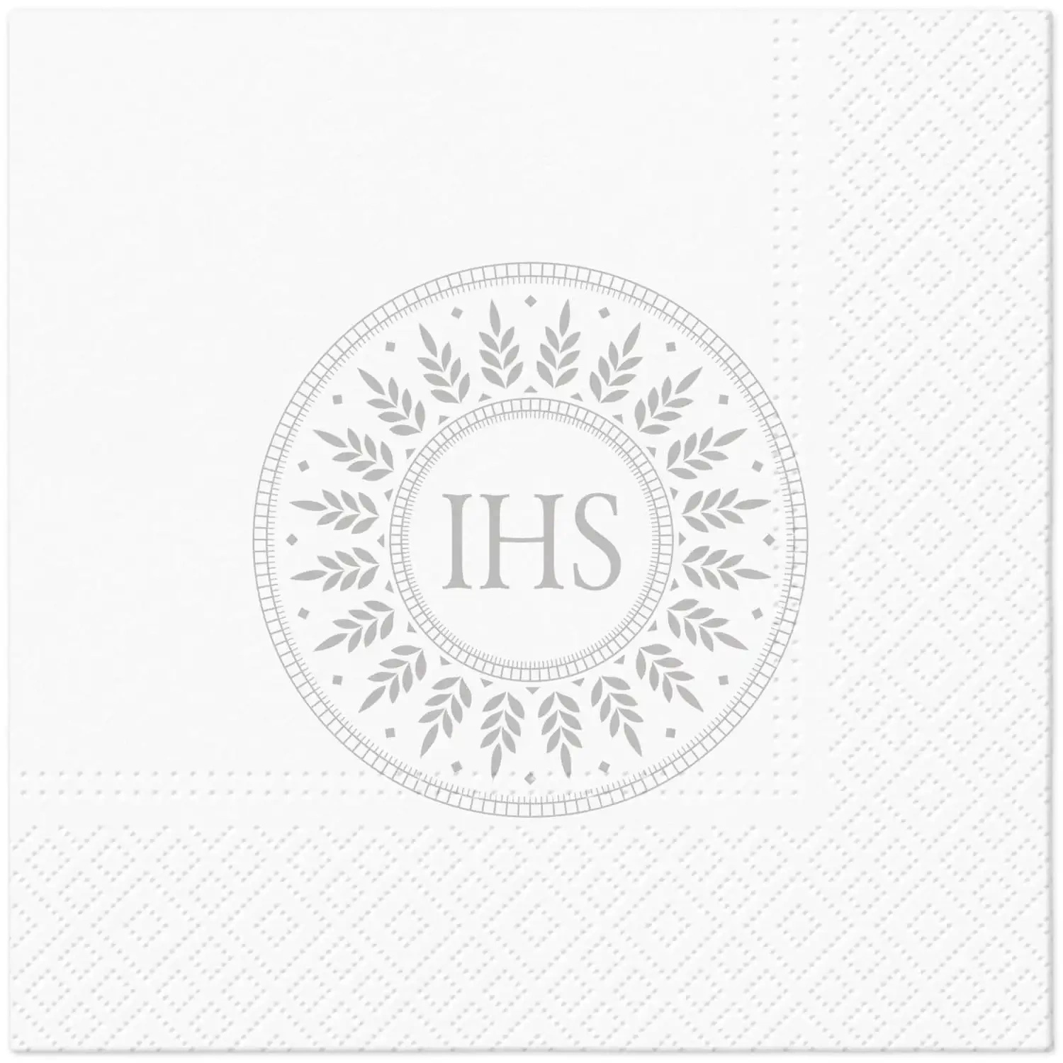 Serwetki IHS srebrne na Komunię 20szt SDL101308