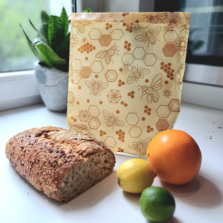 Beeswax bags “Bees” L 23×32 cm, 1 pc.