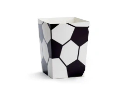 Pudełka papierowe na popcorn "Football", 7 x 7 x 12 cm, 6 szt.
