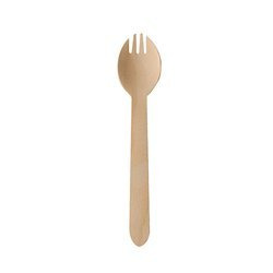 Wooden spoon-forks 16 cm 100 pcs.