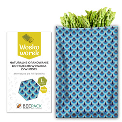 Beeswax bags “Waves” L 23×32 cm, 1 pc